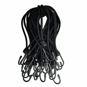 Versatile Short Bungee Loop Cord with Hooks 10 Inch Heavy Duty,UV Resistant,