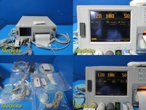 GE 120 Series Maternal Fetal Monitor W/ 2X US &amp; TOCO Transducers W/ Leads ~25639