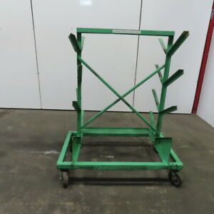 Cantilever Steel Rack Double Sided 36&#034; x 32&#034; x 48&#034; Material Storage W/Wheels