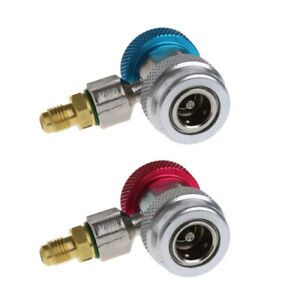 2Pcs Car Auto Freon R134A H/L  Coupler Adapters Air Conditioning RefrigerantA6J9