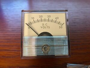 Analog DC volt panel meter 0-50 volt  - Hoyt N4359-D13209-00 - new in box