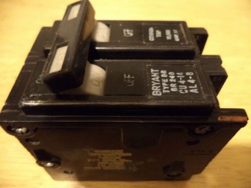Bryant br240 circuit breaker 2 pole 40 amp challenger,westinghouse,eaton tested for sale