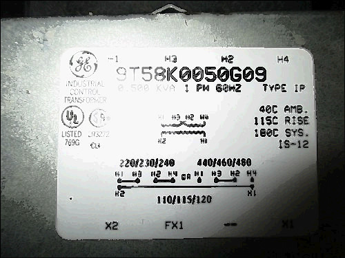 4.5 1.25 for sale, Nos ge industrial control transformer 9t58k0050g09 40c amb 115c rise