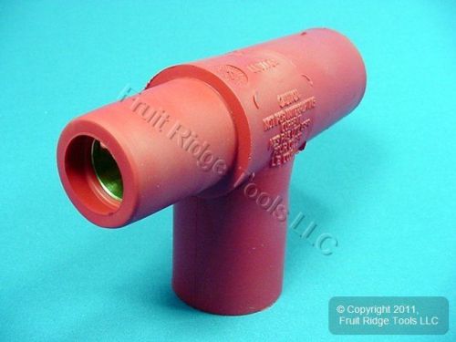 Leviton red cam-type plug parallel t tap connector 16 series 400a 600v 16a21-r for sale