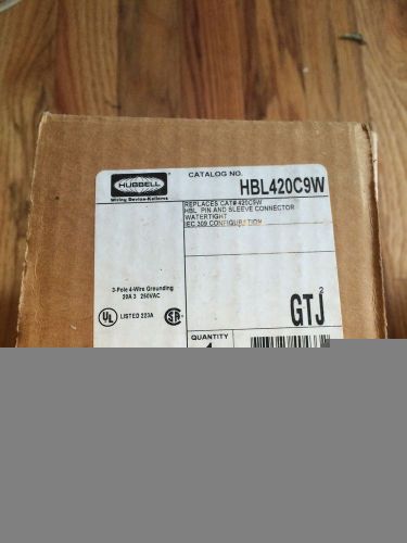 New in box hubbell hbl420c9w pin &amp; sleeve 420c9w connector for sale
