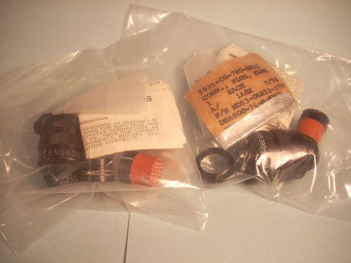 2ea tyco connectors plug electrical md53-06e12-37p3 nsn 5935-00-780-8812 for sale
