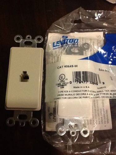 Leviton Phone Jack Decora 40649-W