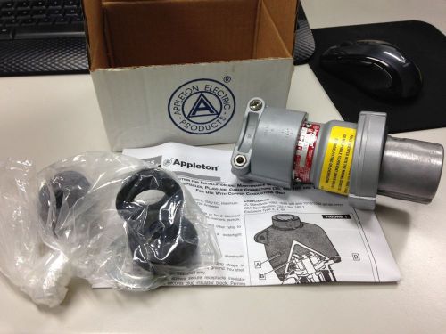 New!! appleton acp3034bc aluminum 30 amp powertite clamping ring plug for sale