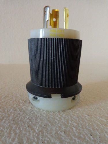 Hubbell HBL2311 Male Cord Grip Cap Plug  Twist-Lock 2-Pole  3 Wire 20A 125v