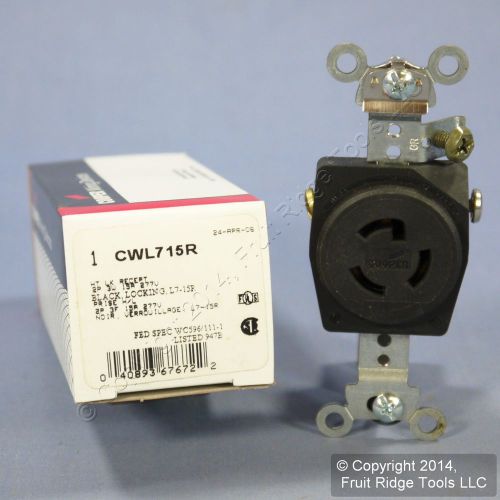 Cooper Turn Twist Locking Receptacle Outlet NEMA L7-15R 15A 277V CWL715R Boxed