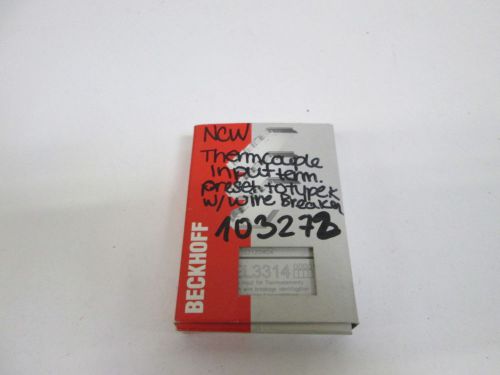 BECKHOFF 4 CHANNEL THERMOCOUPLE INPUT TERMINAL EL3314 *NEW IN BOX*