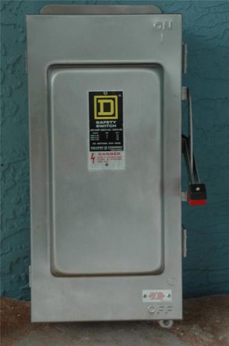 Square D HU363DS Stainless Steel Safety Disconnect, 100 Amp 600V AC / 250V DC