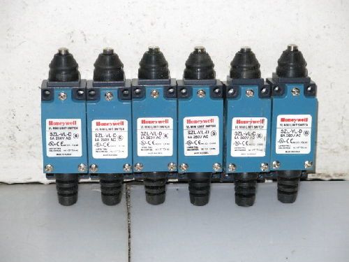6 honeywell szl-vl-d cl mini limit switches, 5 amp, 250 amp for sale
