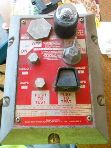CROUSE HINDS 30 AMP EXPLOSIONPROOF IGNITION PROOF CONTROL STATION EGF12EPD30