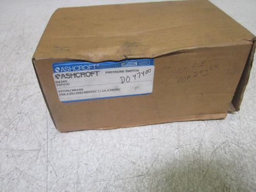 ASHCROFT D424V PRESSURE SWITCH 15PSID *NEW IN A BOX*