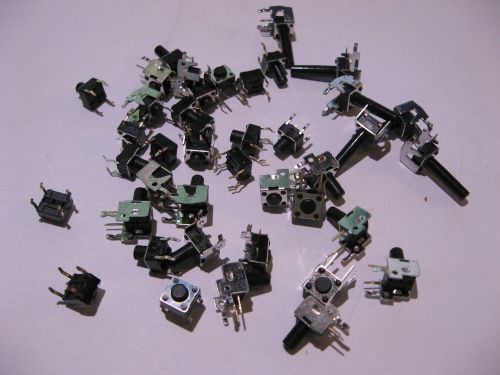 Grab Bag of Momentary Push-Button Switches PCB Mount Factory Reset Clear - NOS