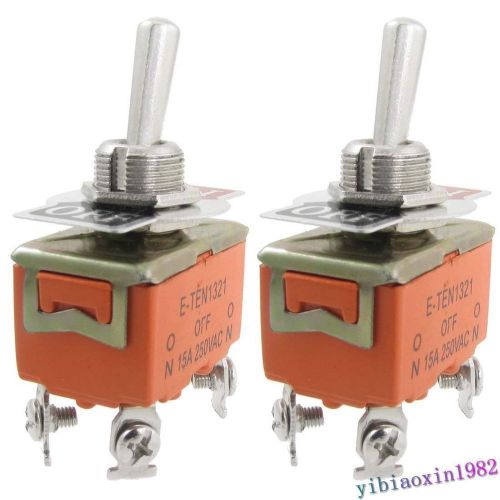 20Pcs AC 250V 15A Amps ON/OFF 2 Position DPST Toggle Switch