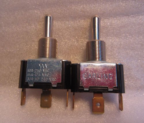 Lot Of 2 Carling 10-250VAC 15A-125VAC 3/4HP Toggle Switch 3 Position 3 Pole