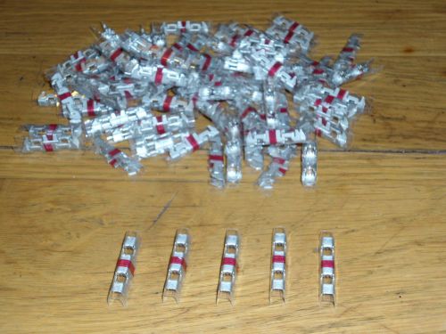 TYCO AMP PICABOND RED ELECTRICAL CONNECTORS #60947-3 LOT OF 50