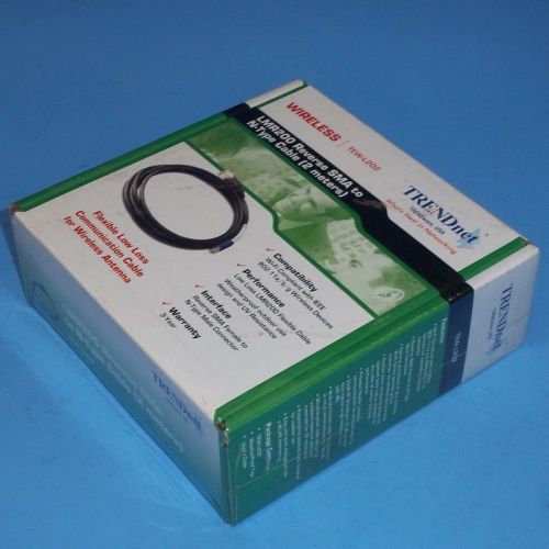 Trendnet 2 meter reverse sma to n-type cable, lmr200 *new sealed* for sale