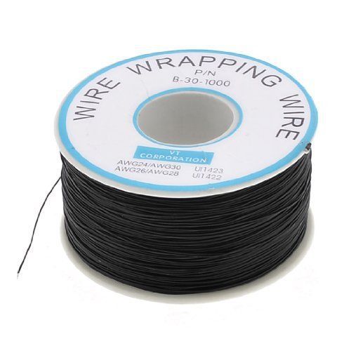 New pcb copper core jumper wire single conductor coil awg30 820.2 ft black for sale