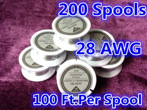 200 spools x 100 feet kanthal wire 28 gauge awg,(0.32mm) a1 round resistance . for sale