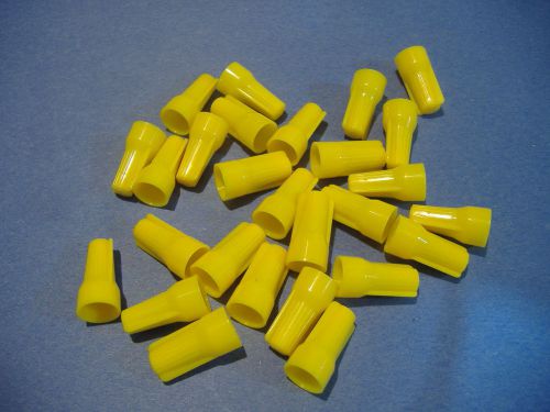 LOT OF 25 GARDNER BENDER YELLOW PROF UNI-LOK WIRE CONNECTORS  MADE IN USA