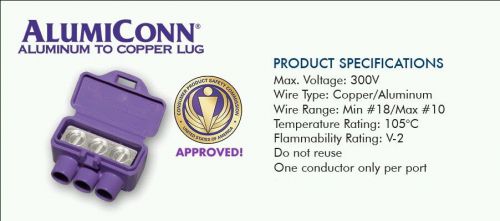 Alumiconn purple wire nut connecters (25 pack)