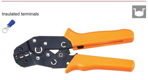 0.08-1.5mm2 awg28-16 mini european insulated terminals ratchet crimping plier for sale