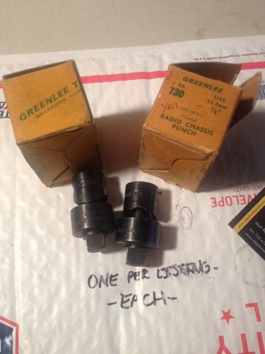 One (1) Greenlee 1/2&#034; Conduit Knockout Punch Die 7/8&#034; Radio Chassis #3187, 3808