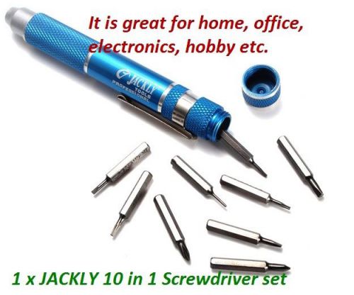 JACKLY 10 in 1 Electric Repair Tools Precision Screwdriver Kit 100% brand new