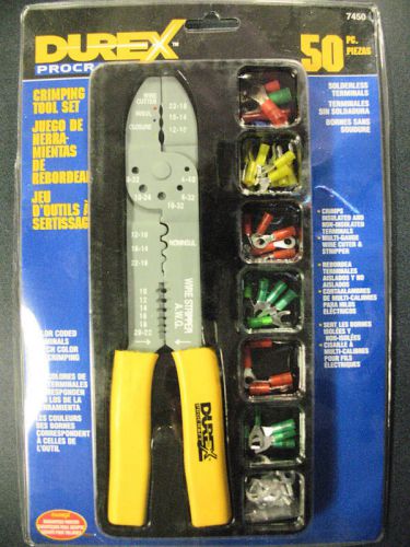 NEW - Durex Procraft Crimping Tool Set 50pcs 7450