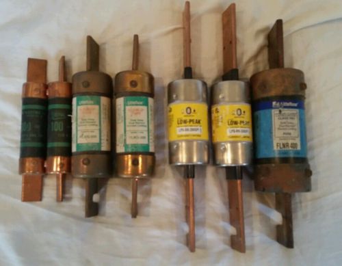 7 fuse lot littelfuse, buss, royal all used different amperages for sale