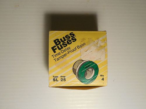 Type SL 25 Amp Buss Fuses Type S Dual-Element Time-Delay Tamper Proof Base