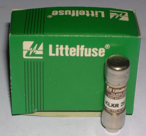 LITTELFUSE, 25A FAST ACTING FUSES , KLKR 25, LOT OF 14