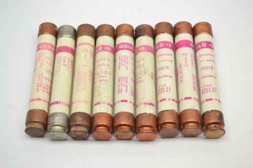 Lot 9 gould assorted tri-onic trs1-8/10 trs1r trs6-1/4r trsr10 fuse b397567 for sale