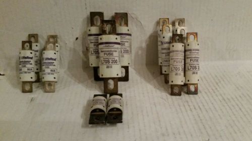 Mix lot of litterfuse l50s.80a.l70s.200a.l70s.35a.l13s.150. l13s.300 for sale