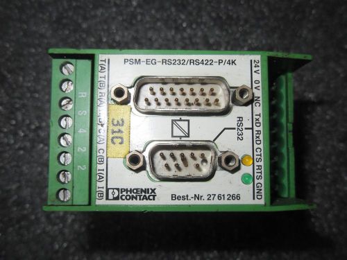 (V48-1) USED PHOENIX CONTACT PSM-EG-RS232/RS422-P/4K 2761266 INTERFACE CONVERTER