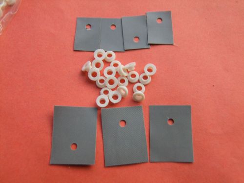 100+100 pcs TO-220 Silicone Rubber Pad Insulation Chip + M3 insulation tablets