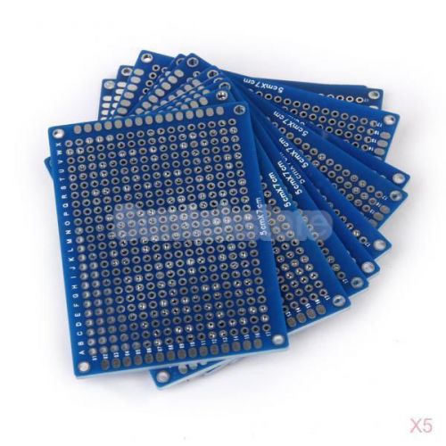 5x 10 Double Side Prototype PCB Panel Tinned General Universal Hole Board 5x 7cm