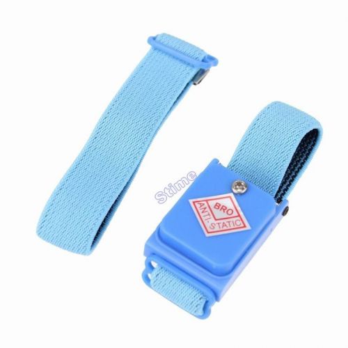1pcs blue color facility anti-static esd safe cordless wrist strap bracelet for sale