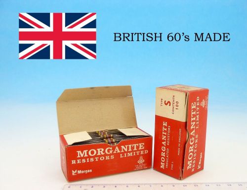10x MORGANITE UK 60&#039;s Type S Insulated CARBON Resistors 20kOhm 0.5W 5% 20 kOhm