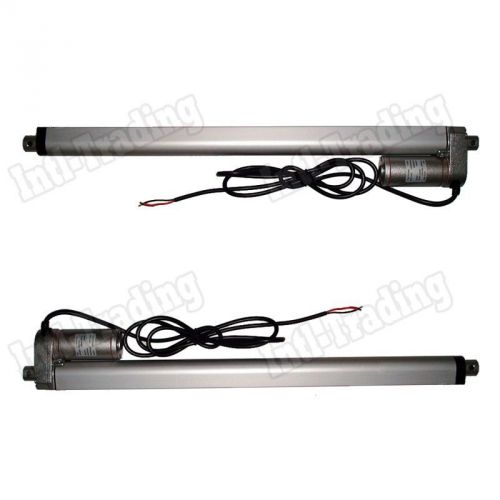 2 Dual 16&#034; Inch Stroke Linear Actuator Heavy Duty 220lbs Max Lift Output DC 12V