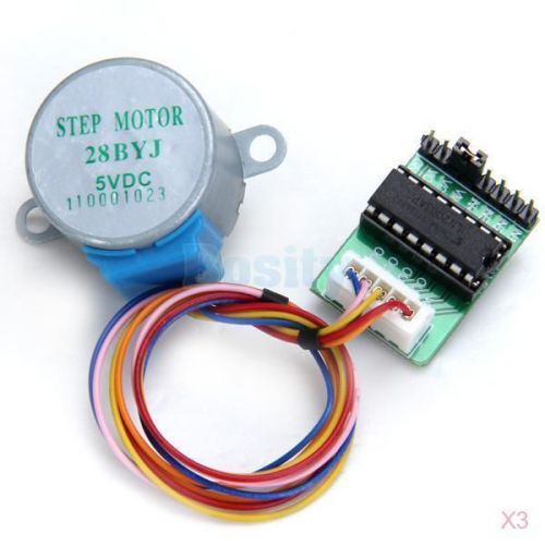 3x DC 5V 4 Phase 5 Wire Stepper Motor with Driver Board for Arduino 600V AC 1mA