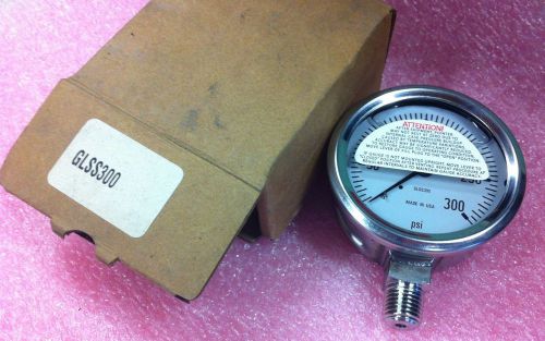 Dixon glss300 stainless steel liquid filled gauge 2 1/2&#034; face/1/4&#034; lower mount for sale
