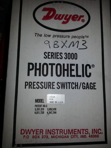 Dwyer series 3215-hp photohelic pressure switch gage for sale