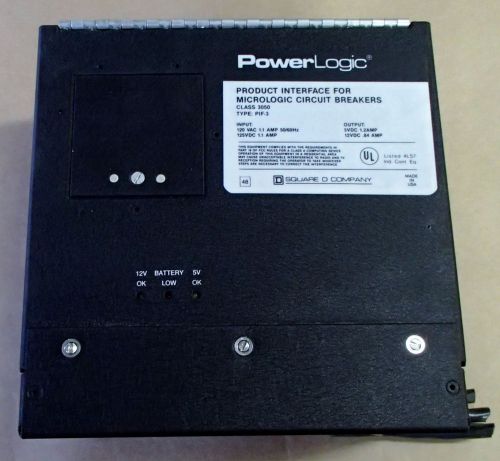 Power Logic Square D Micrologic Circuit Breaker Interface Class 3050 Type PIF-3