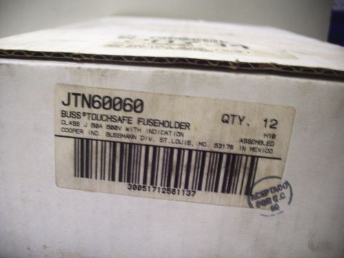 Bussmann jtn60060 new! quantity! 35-60a lot of 12 type j fingersafe fuse block for sale