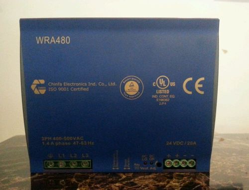 CHINFA ELECTRONICS WRA480. 3PH 400-500 VAC/24 VDC.