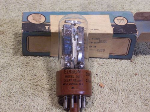 Og5697- vintage edison model 501, 300 sec. b1626 thermal  relay delay tube for sale
